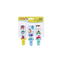 Clip sujetador para chupon x 3 unid - diseño boy Multicolor