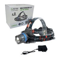 Linterna Frontal Cafini Recargable Zoom con Luz Azul L7624C