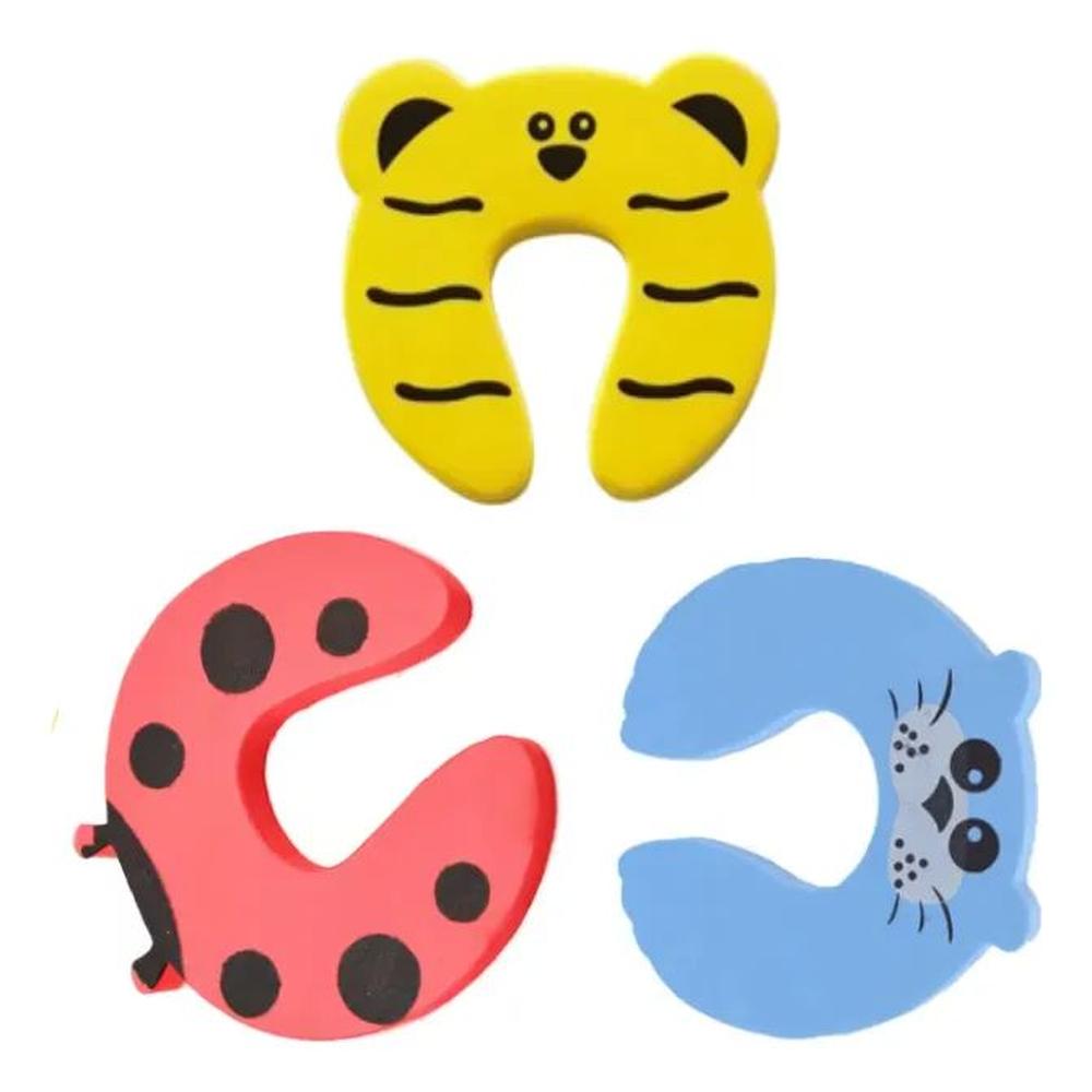 PACK X3 TOPE DE PUERTA INFANTIL NIÑOS ANTIGOLPE FOCA OSO MARIQUITA