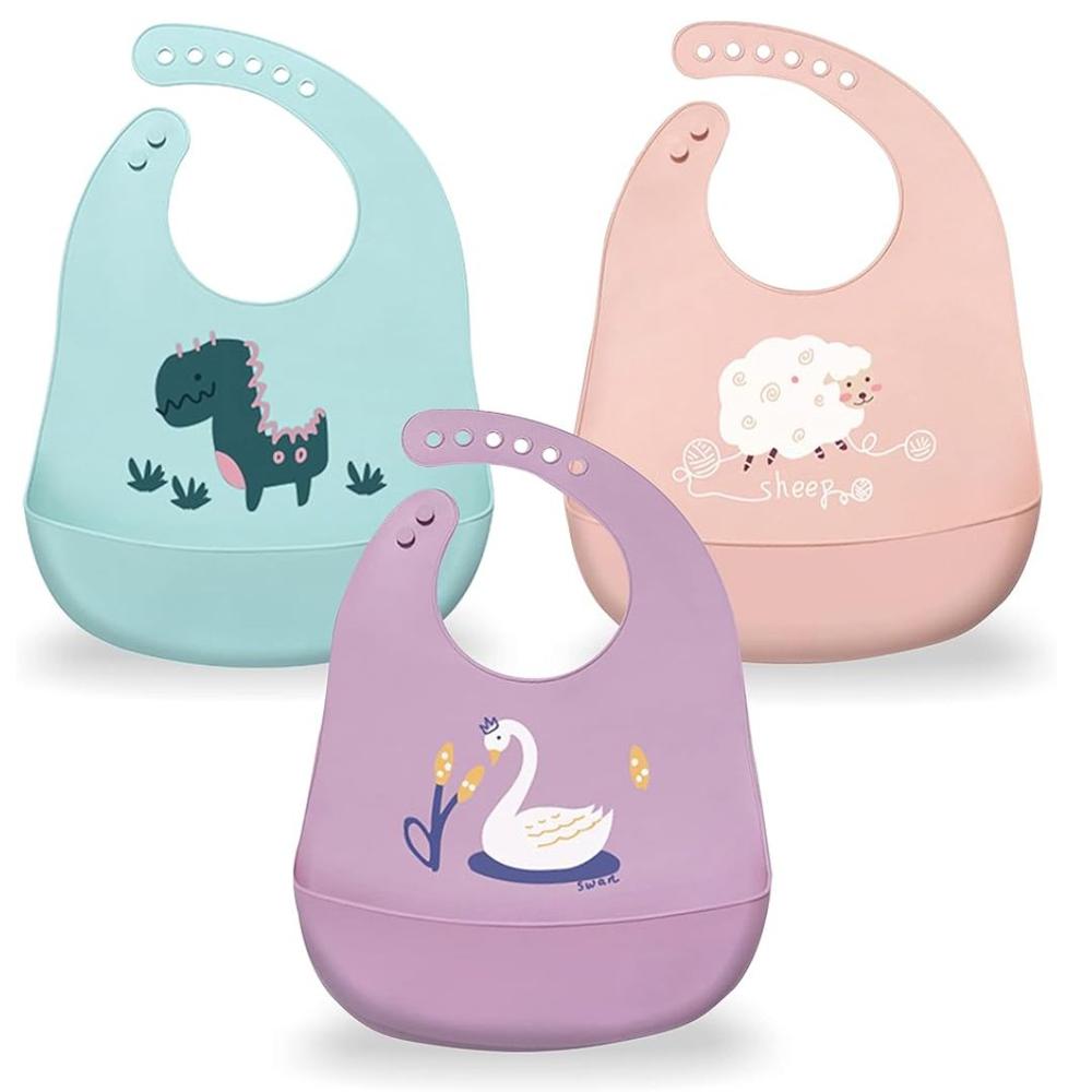 Babero para bebé 100 Silicona niño y antiderrames