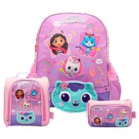 Kit Mochila Gabby Dollhouse Oficio Lonchera Cartuchera Lila Gabby Dollhouse