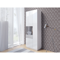 Vitrina Moderna color Blanco Gris Katamarina 2 puertas con vidrio TU MESITA