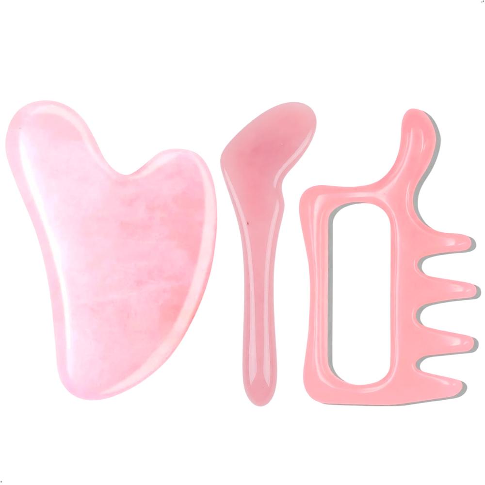 Guasha Pack 3 Herramientas Para Masaje Rostro Reafirmante