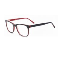 Montura Optica Acetato Unisex Homeway F2123-C6 Rojo Negro