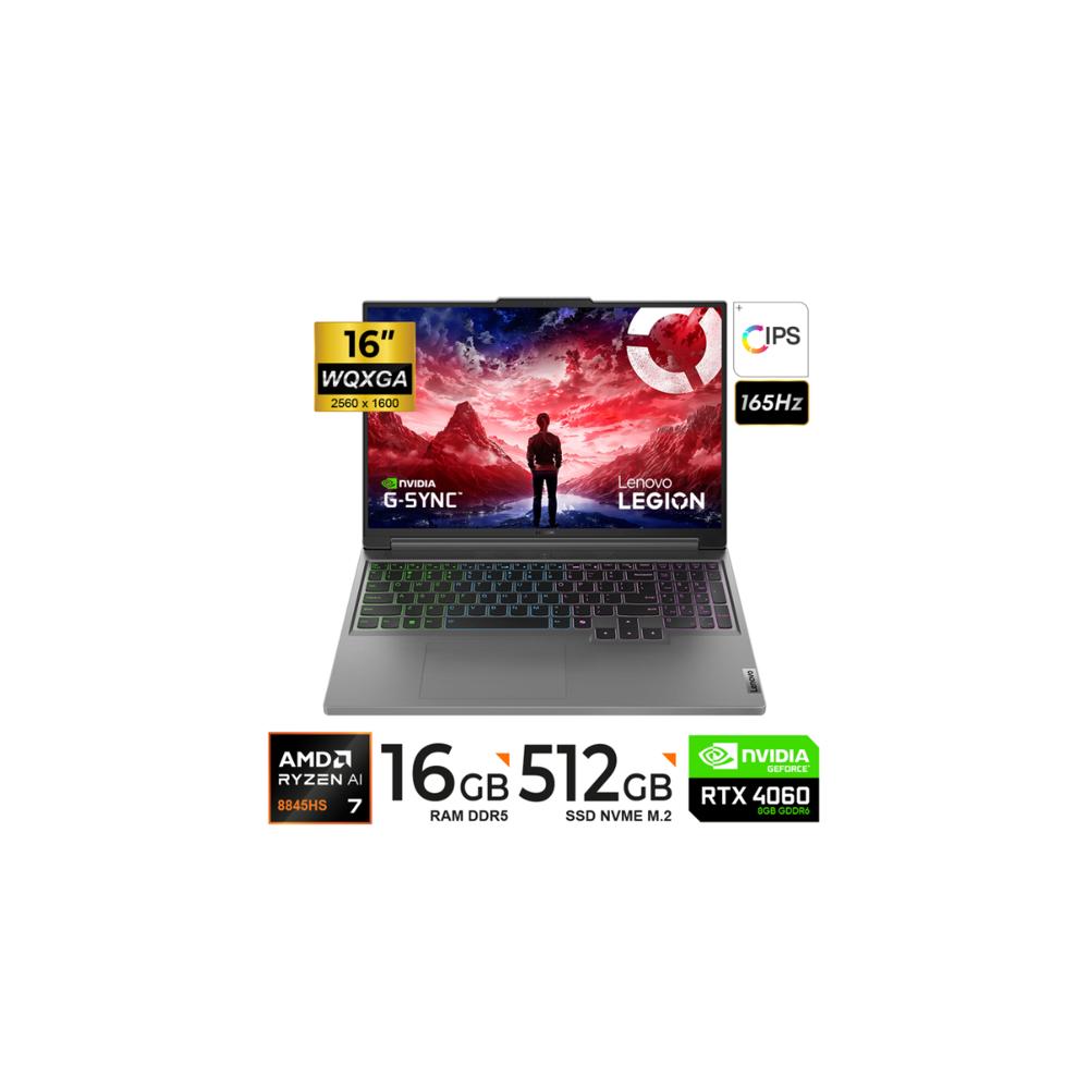 Lenovo Legion Slim5 16AHP9 16 R7-8845HS 16GB 512GB RTX 4060 8GB FreeDOS