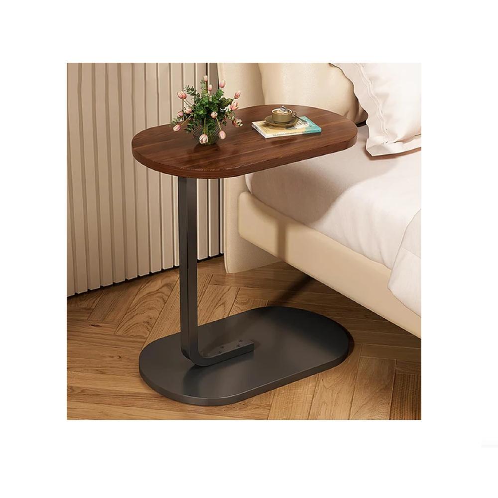 Mesa Auxiliar de Centro Oval Color Marron