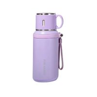 Termo Inoxidable Lila 600ml Asa y Cinta