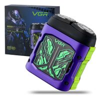 Afeitadora Eléctrica Vgr V-344 Rotativa Profesional Usb-c verde