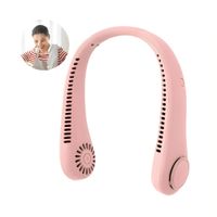 Ventilador de Cuello Recargable 3 Velocidades Color Rosado