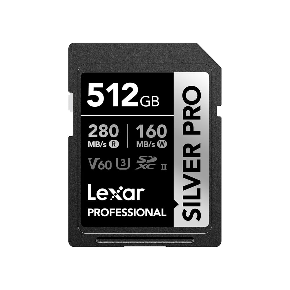 Memoria SD Lexar Professional 512GB SILVER PRO - R280mb - W160mb