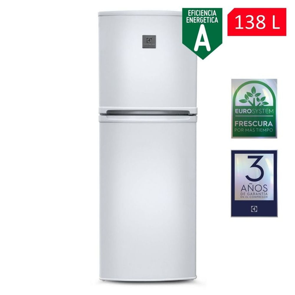 Refrigeradora Electrolux 138 Lts. Top Freezer Blanco - ERT18G2HNW Blanco