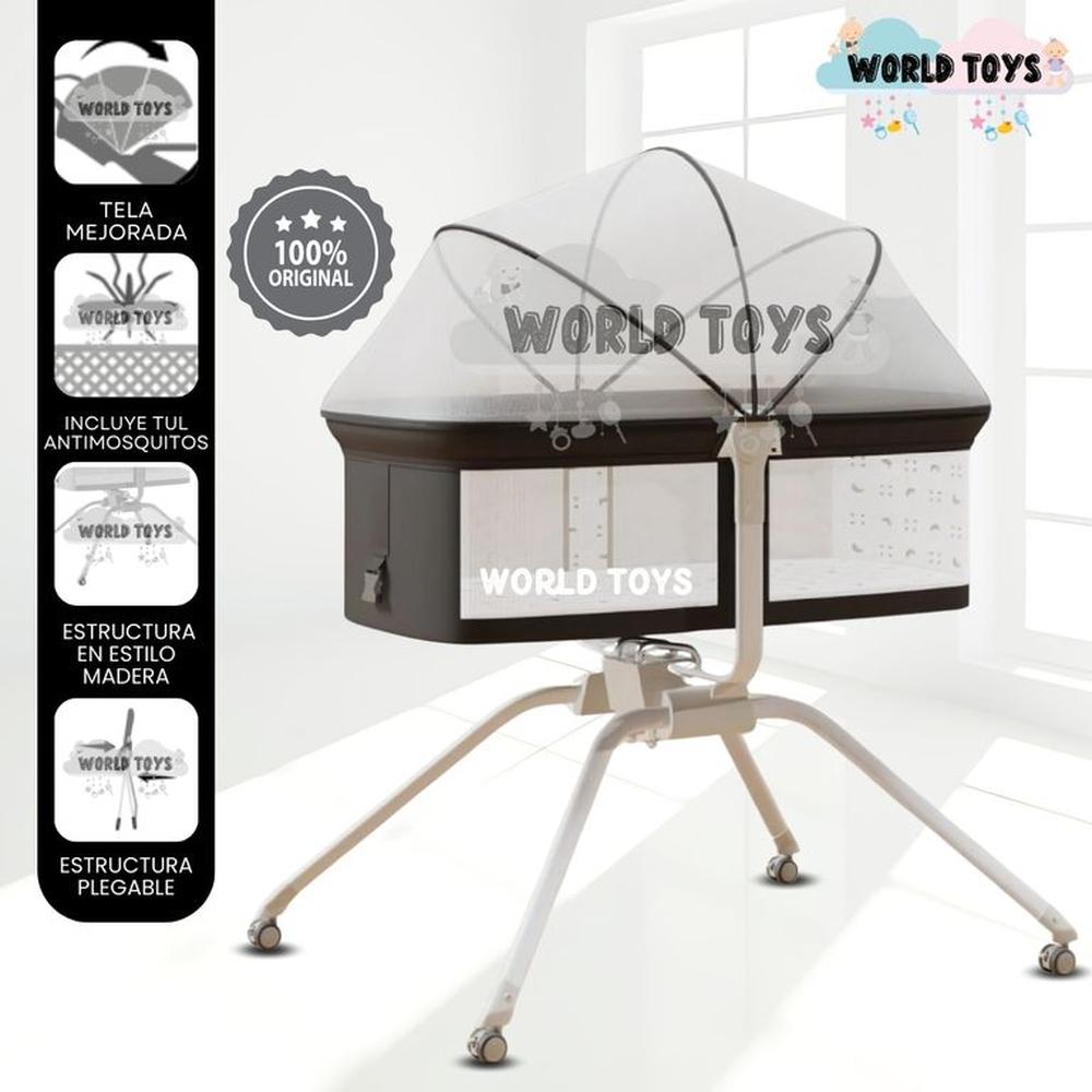 Cuna Colecho Mecedora 2 en 1 MOON de Lujo Dark Gray