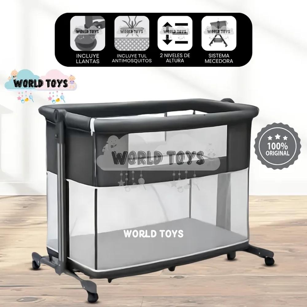 Cuna Corral Colecho de Lujo 2 en 1 MIMI de Lujo Black
