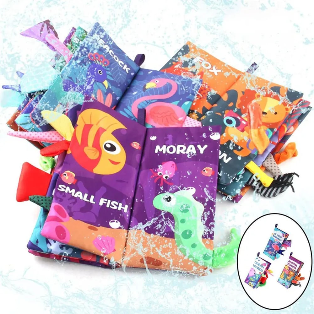 Libro Estimulación Niño Juguete Sensorial Ocean Verde