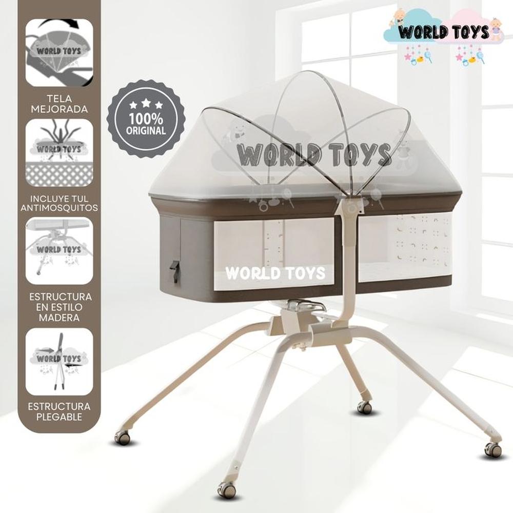 Cuna Colecho Mecedora 2 en 1 MOON de Lujo Coffee