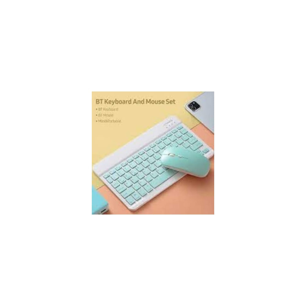 Teclado con Mouse inalámbrico Celular Tablet TV Color Rosado