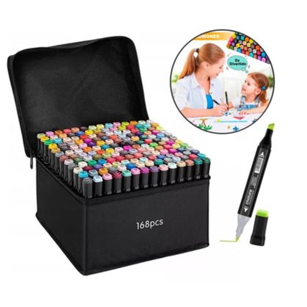 SET PLUMONES TOUCH DE 168 PCS
