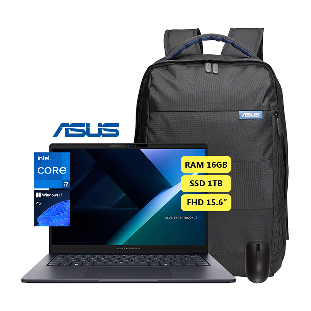 Laptop ASUS B1503CVA-S74331X  Intel Core i7 13va Gen Ram 16GB SSD 1 TB 15.6 FHD 90NX0801-M04T00