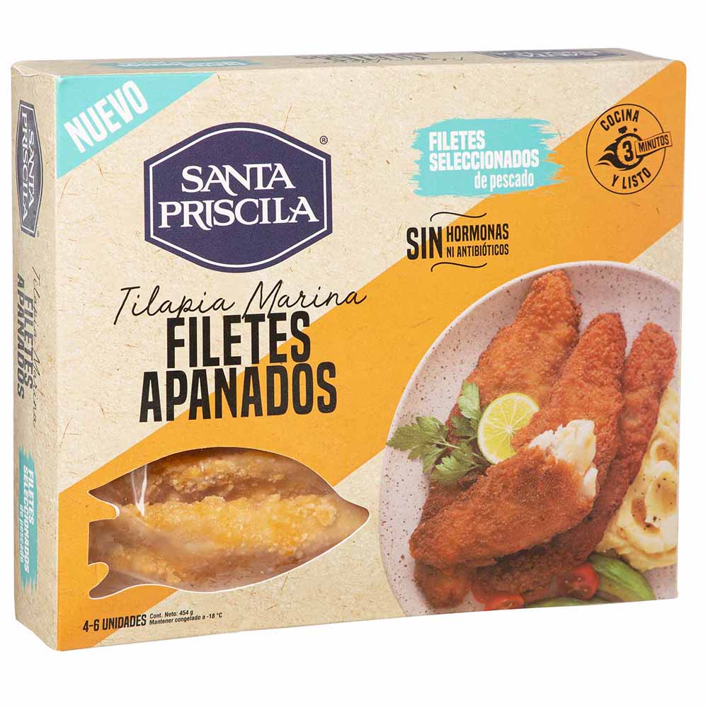Filete de Tilapia Apanada SANTA PRISCILA Bolsa 454g