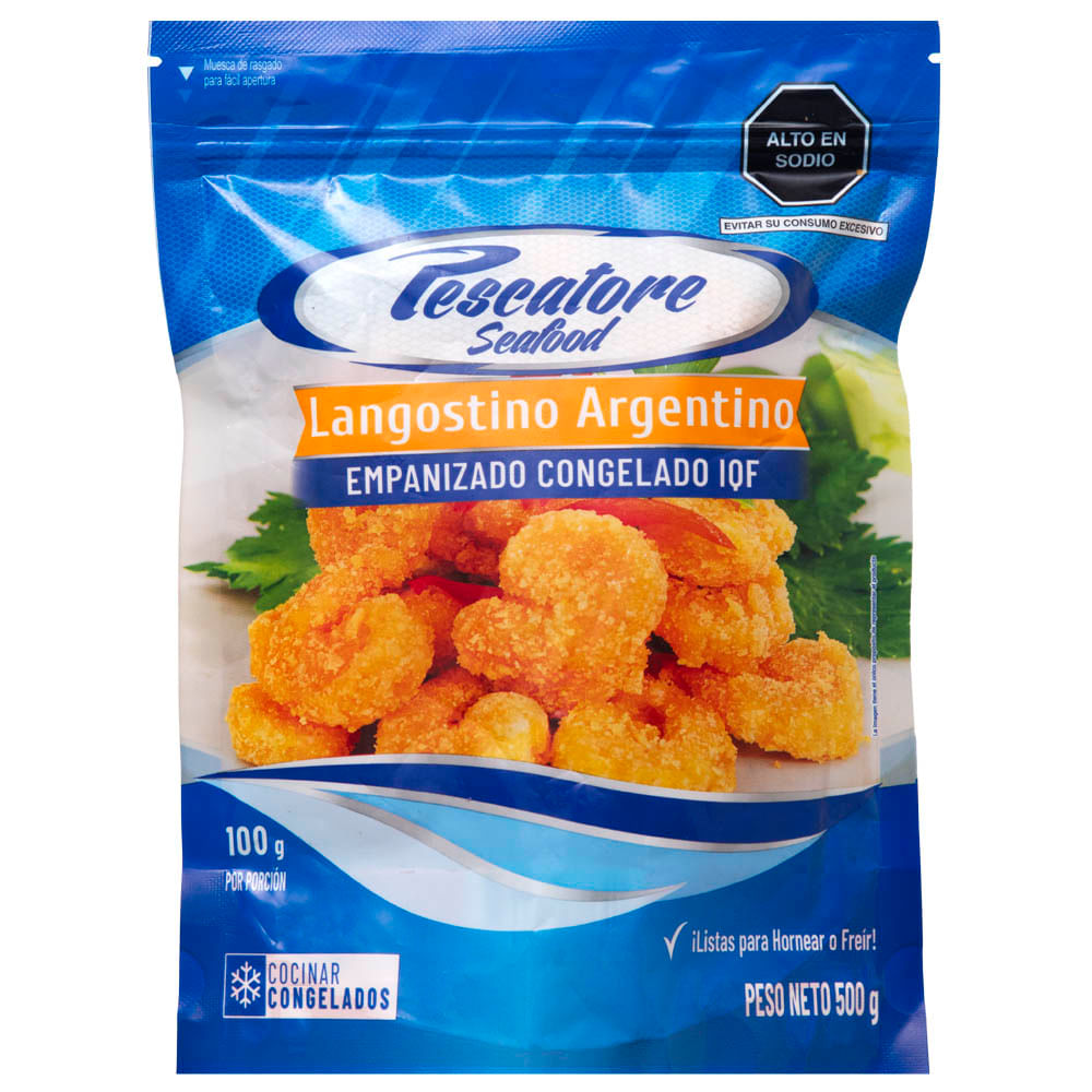 Langostino Empanizado 26-30 PESCATORE Bolsa 500g