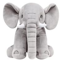 Elefante De Apego Peluche Para Bebés Y Niños Color Gris 40cm