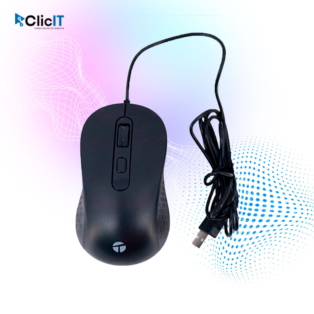 Mouse óptico TEROS TE-1229S USB  4 botones negro