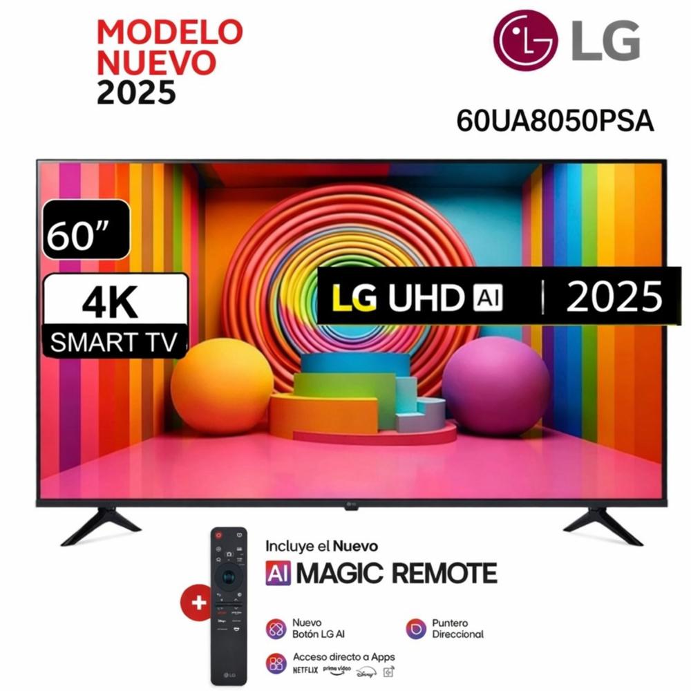 Televisor LG LED 60 UHD 4K ThinQ AI 60UA8050PSA