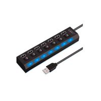 Adaptador HUB Usb 2.0 7 Puertos Interruptor Individual
