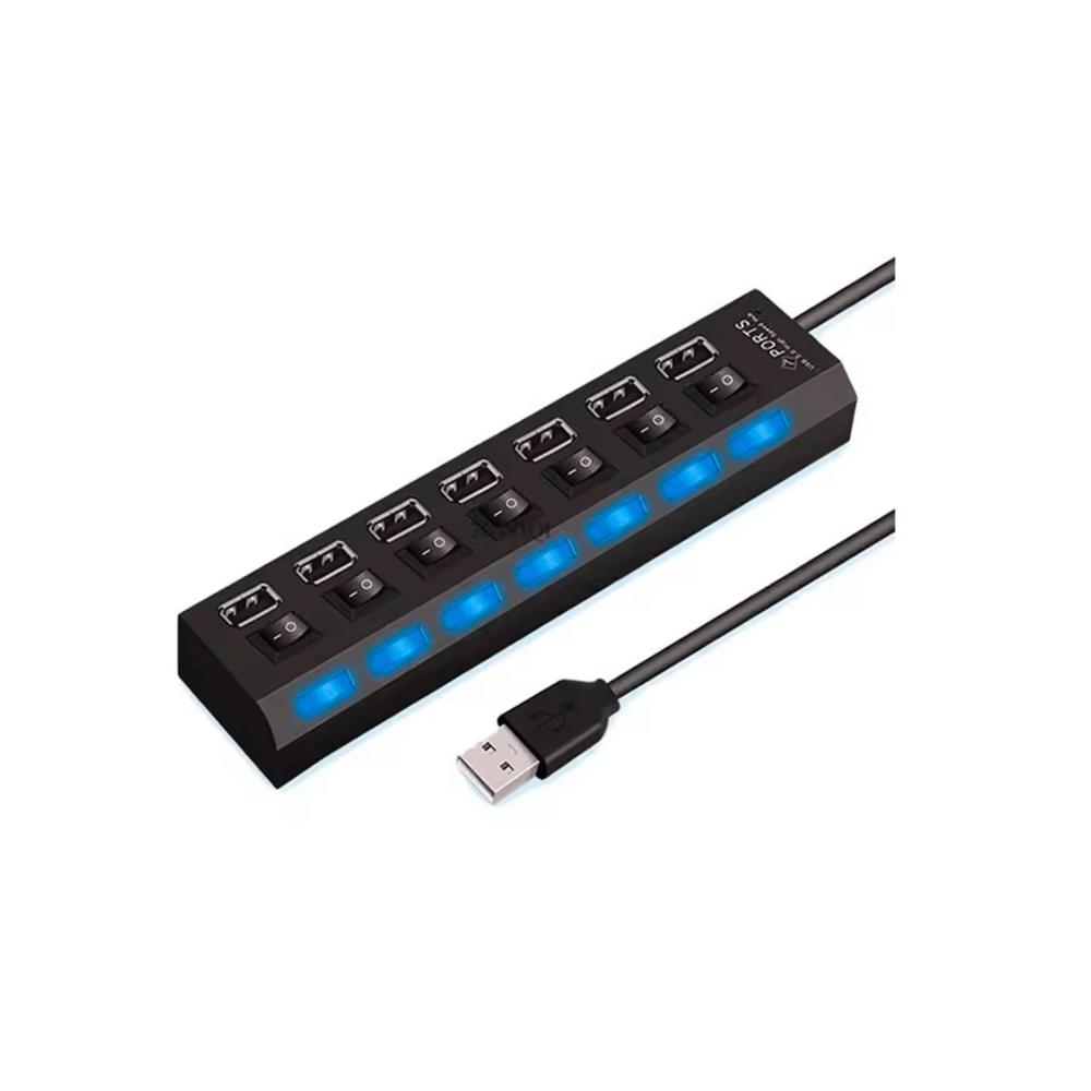 Adaptador HUB Usb 2.0 7 Puertos Interruptor Individual
