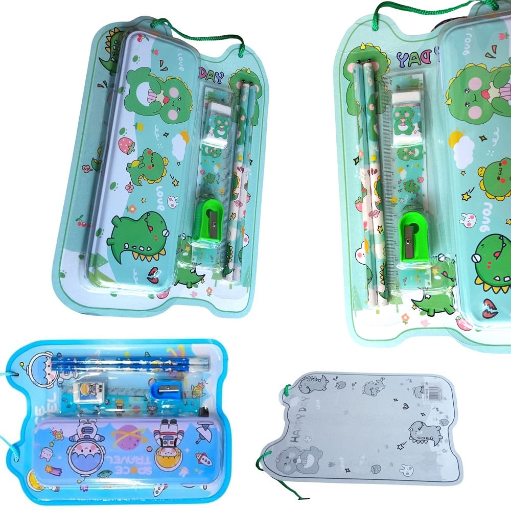 Juego de Una Cartuchera Lapices Borrador y Otros Utiles Escolares