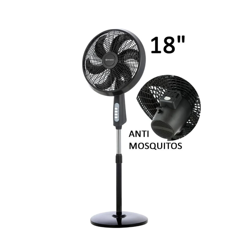 Ventilador Pedestal Imaco 18 85W Negro FSM7518MK