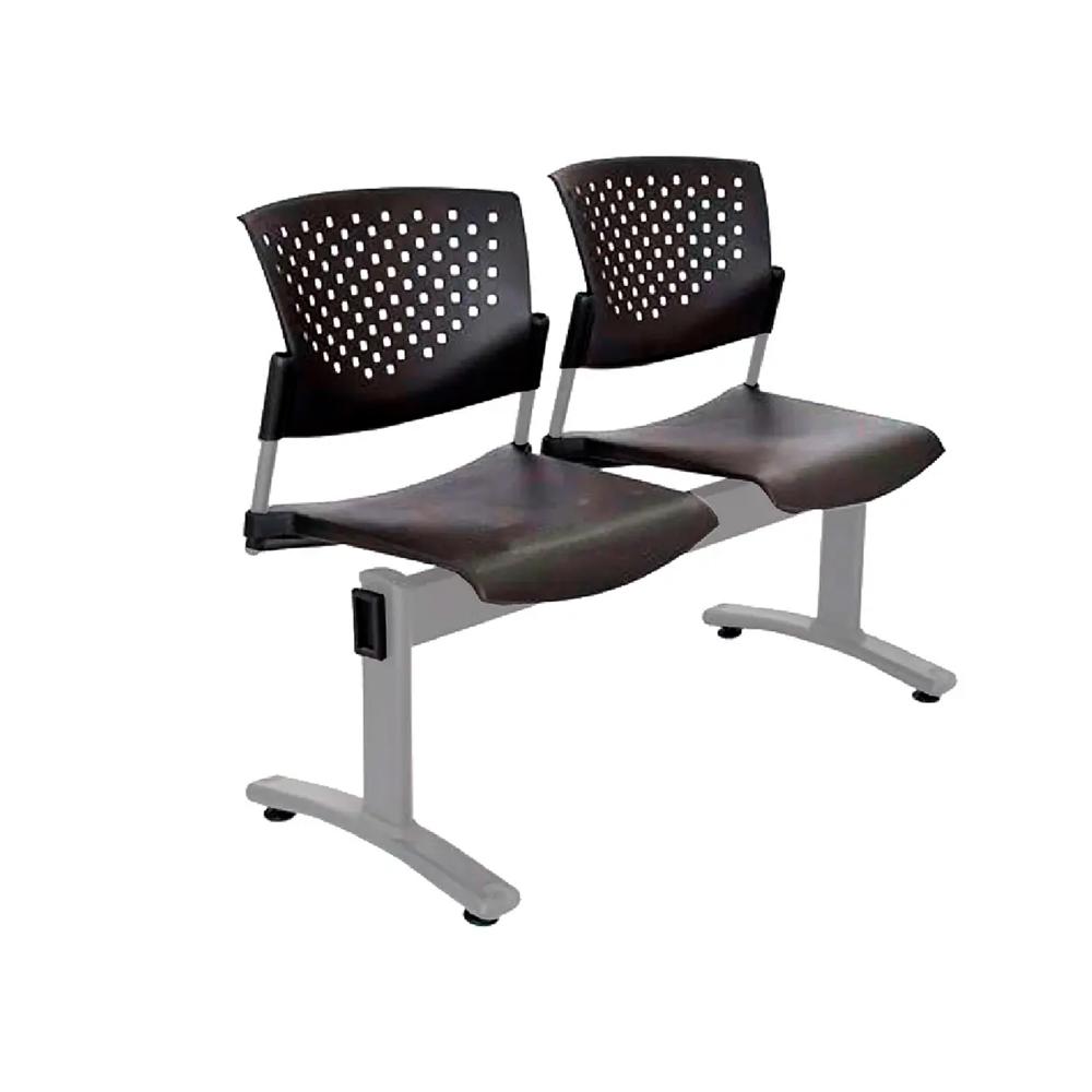 Banqueta De Espera Butterfly Negro 2 Asientos Eg Ofideas