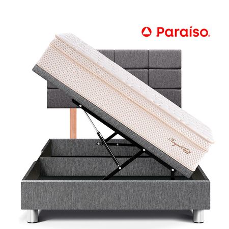 Dormitorio Boxet Blocks Royal Cloud 2 Plazas Gris