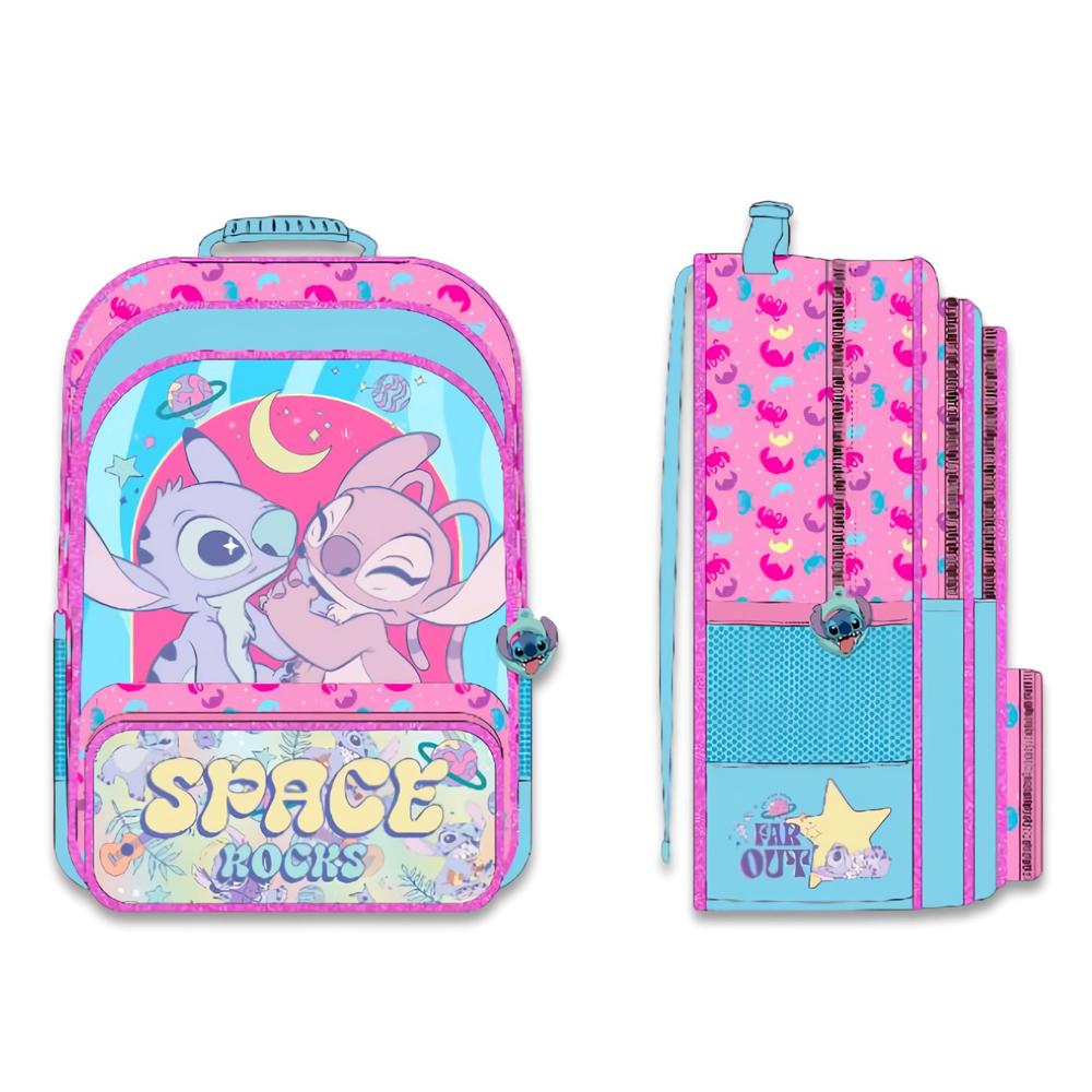 Set de Mochila con Ruedas Oficio Lonchera y Cartuchera STITCH STCH-2 ...