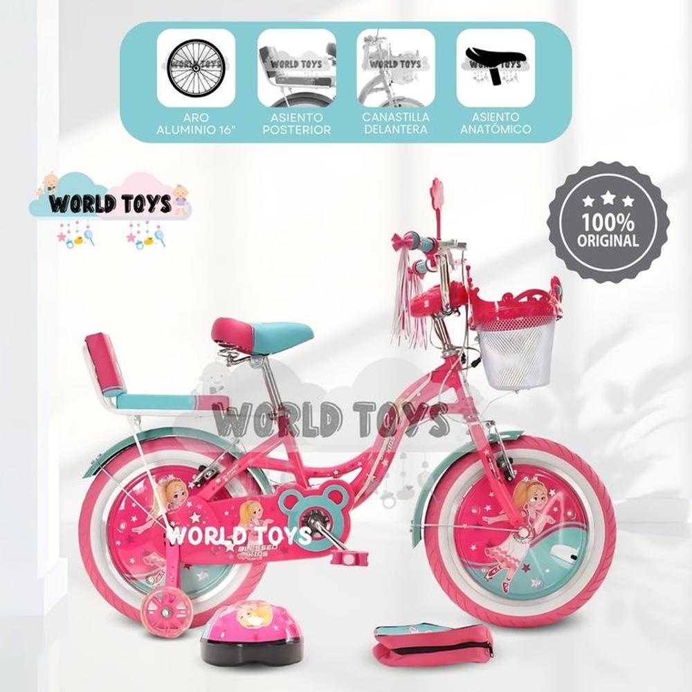 Bicicleta Para Niña Aro 16 PRINCESS ROYAL II Light Blue