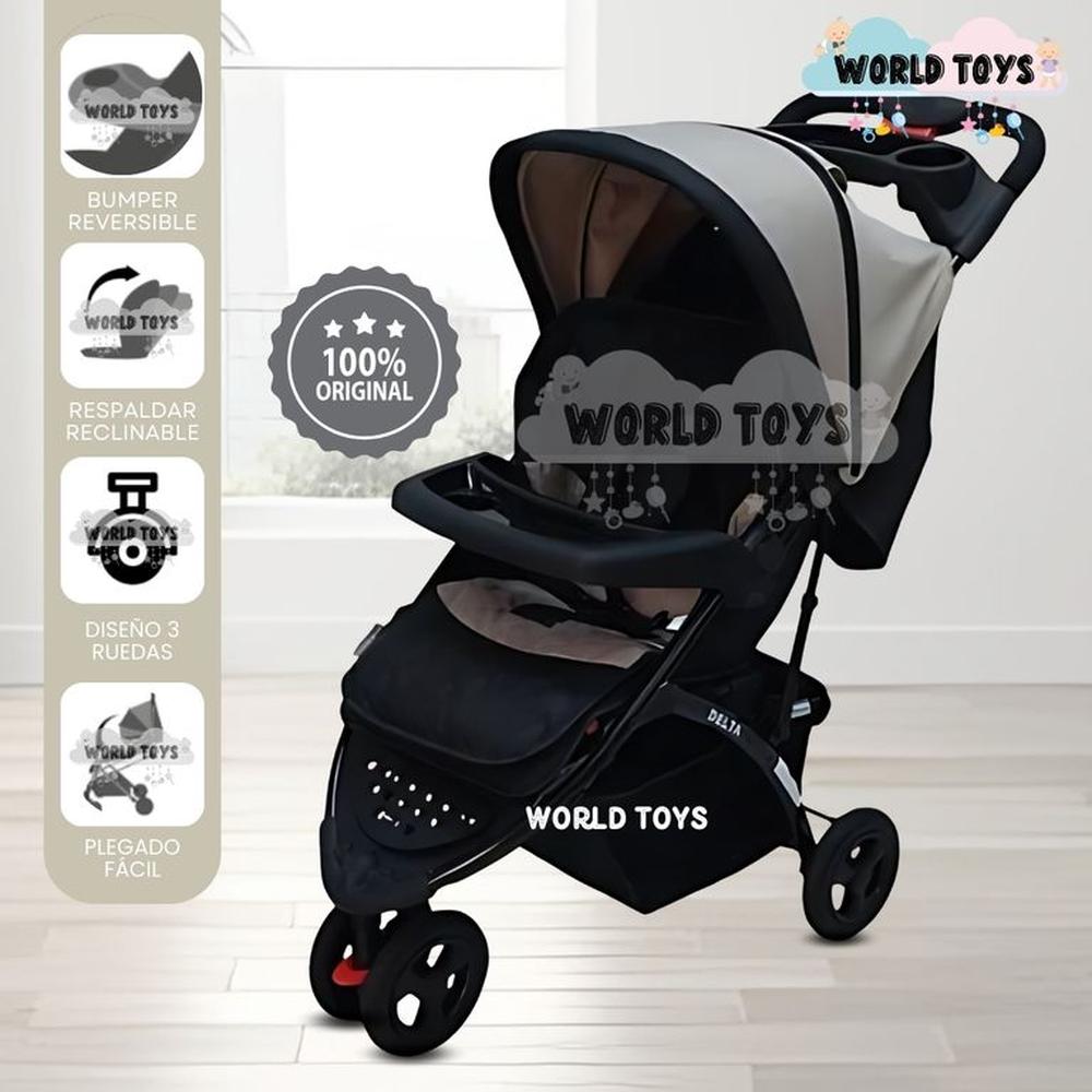 Coche Cuna Deportivo 3 ruedas DELTA SPORT Beige