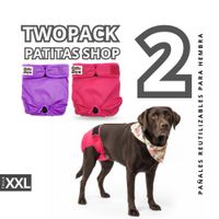 TWOPACK 02 Pañales Reutilizables Ecológicos PATITAS SHOP para ORINE Hembra XXL