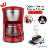Cafetera Electrica Finezza de 4 tazas CK-674F-R Rojo