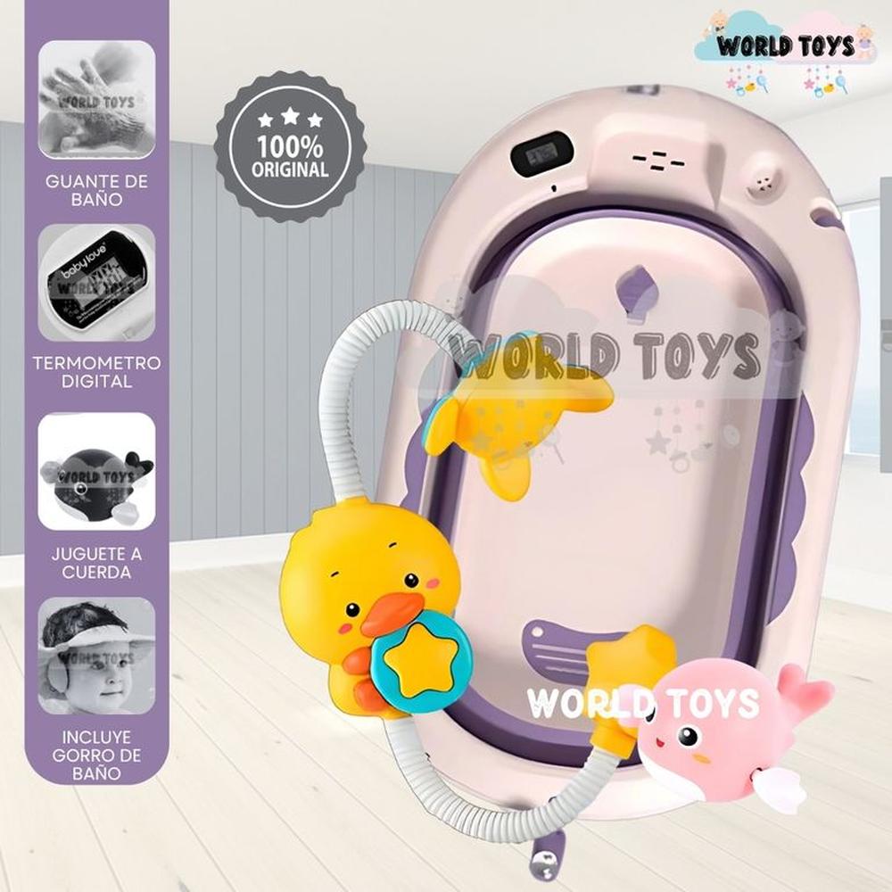 Bañera Plegable con Regadera JADDE ROSSI Purple