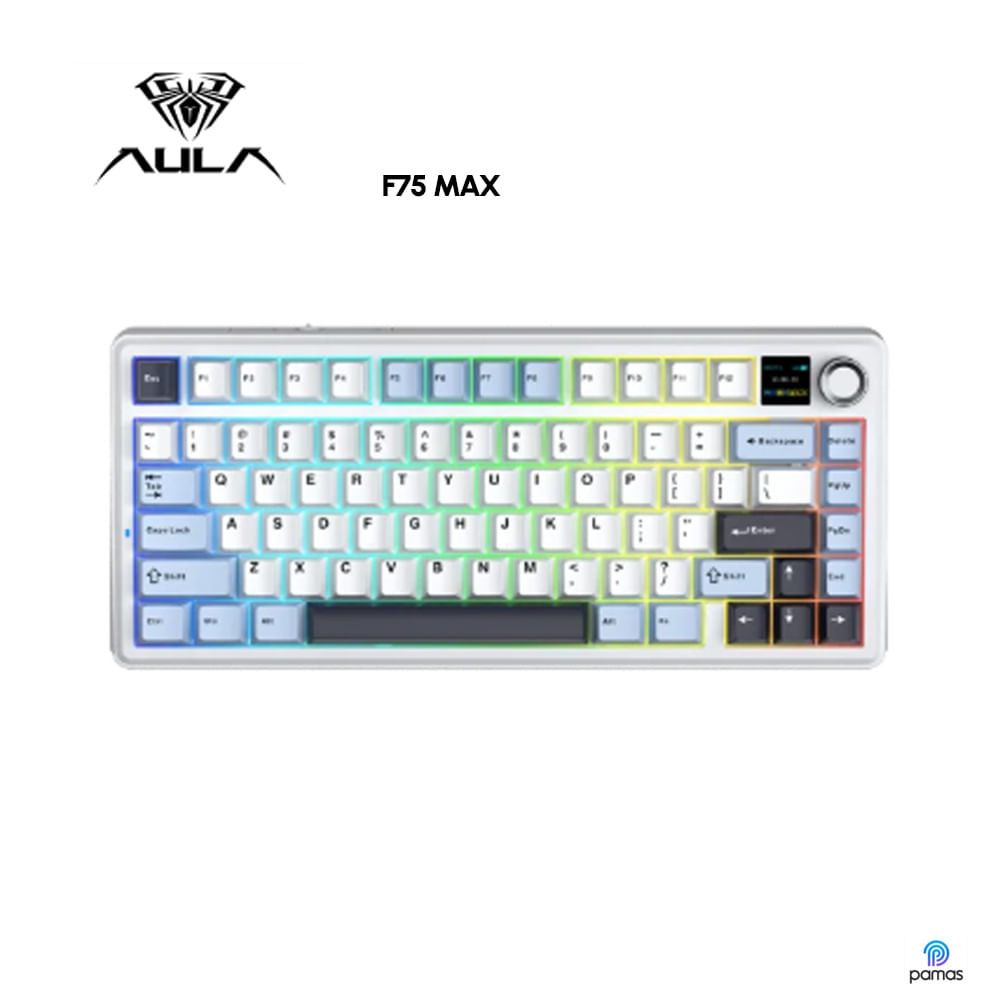 Teclado Aula F75MAX Inalambrico BLUE WHITE DARK PURPLE
