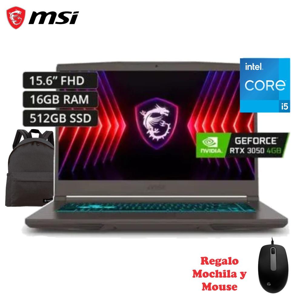 Laptop MSI Thin 15 B13UC 15.6 Core i5-13Gner 16GB 512GB 4GB 4GB RTX3050 Freedos