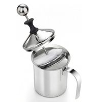 Espumador manual de leche en acero 400 ml