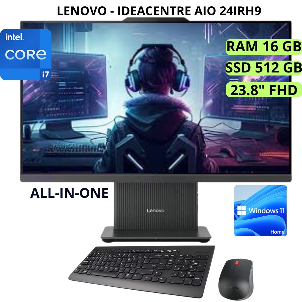 All in one  LENOVO IdeaCentre AIO 27IRH9 INTEL CORE i7 Ram 16GB SSD 512 GB  -F0HN009XLD