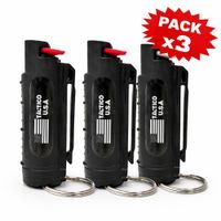 Gas Pimienta Defensa Personal Pack 3 Llavero Seguridad