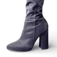 Bota Mujer 1299-90 Textura Taco #9 Color Negro