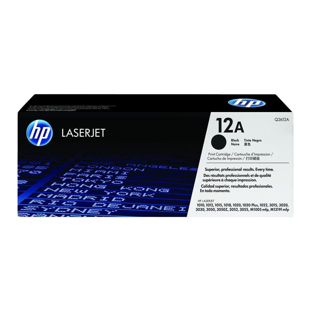 Cartucho de tóner HP 12A negro LaserJet capacidad original