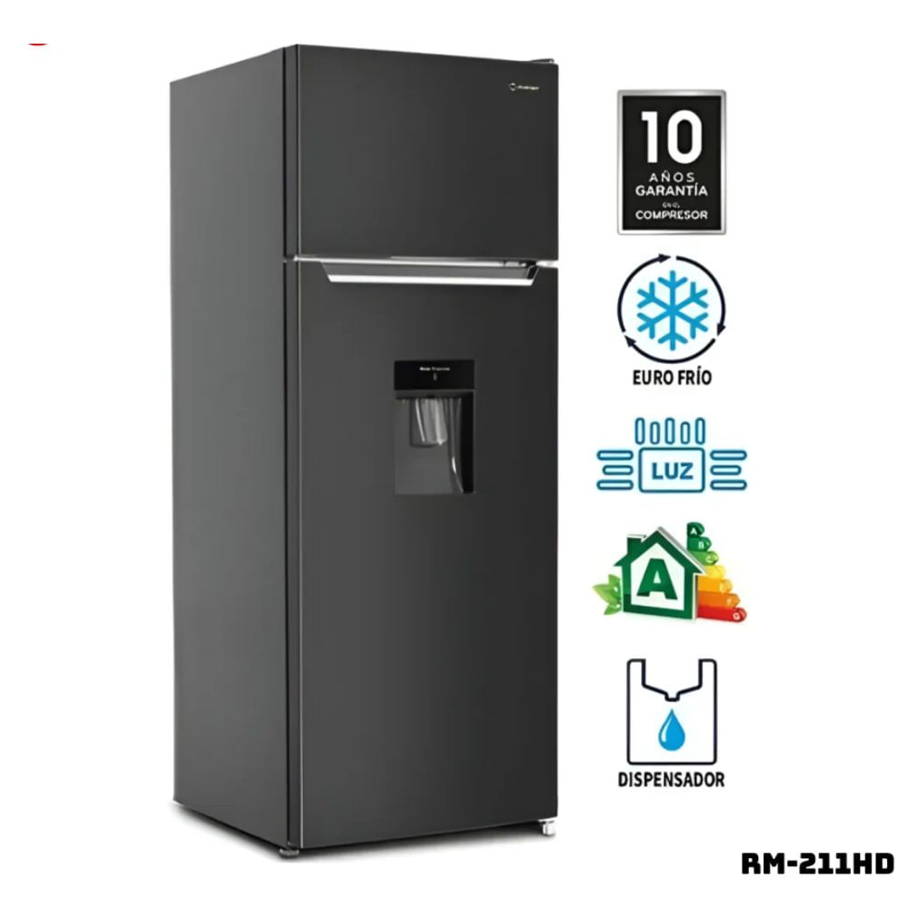 Refrigeradora  211 LITROS RM-211HD Black Inox