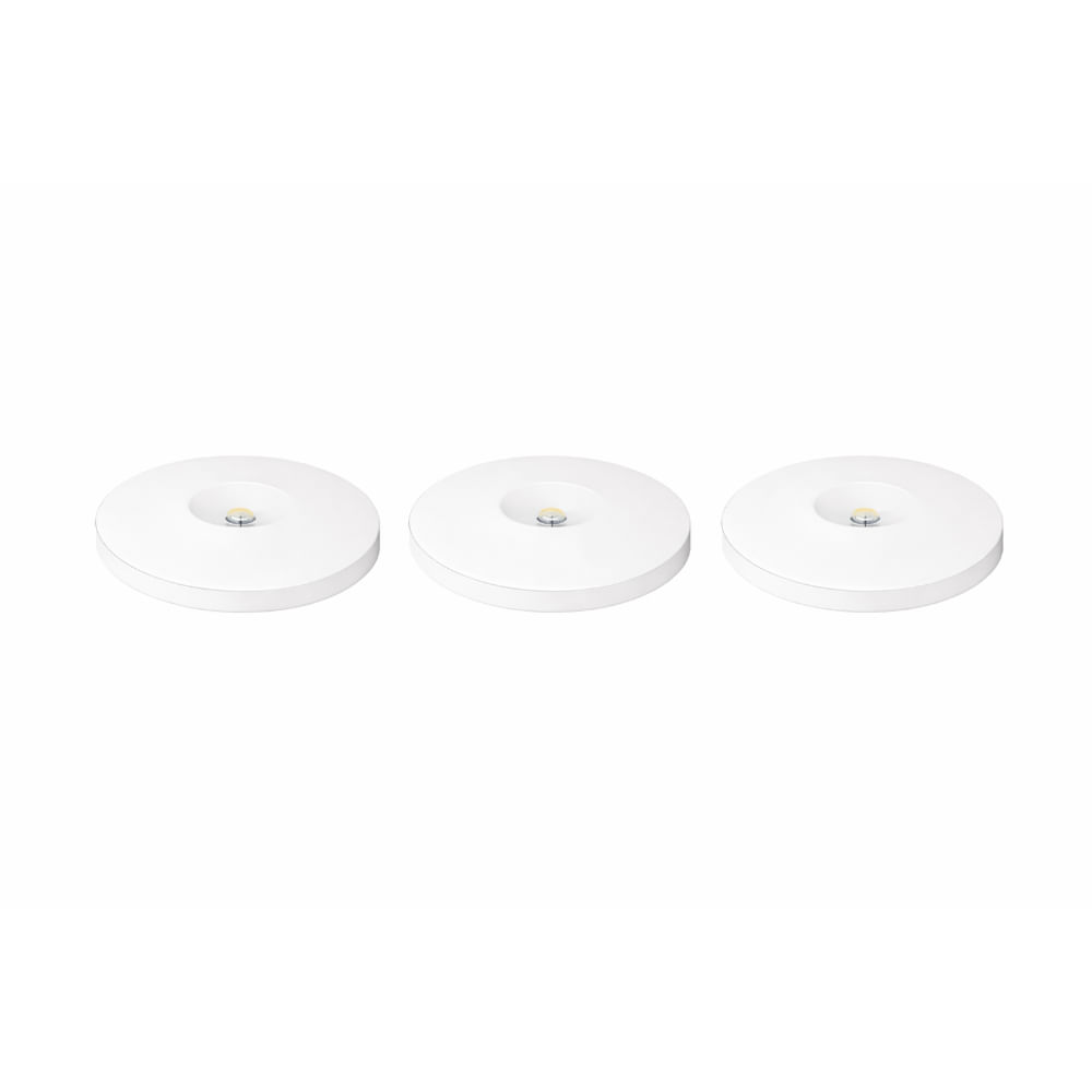 Pack 3 Luz Led Foco 12W Con Sensor De Movimiento Luz Blanca Fría Redondo Para Cocina Sala AJ440395