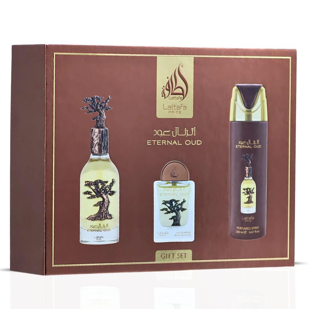 PERFUME LATTAFA PRIDE ETERNAL OUD SET DE REGALO EDP MUJER