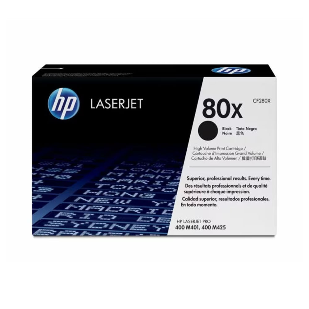 Cartucho de tóner HP 80X - LaserJet - alto rendimiento - negro